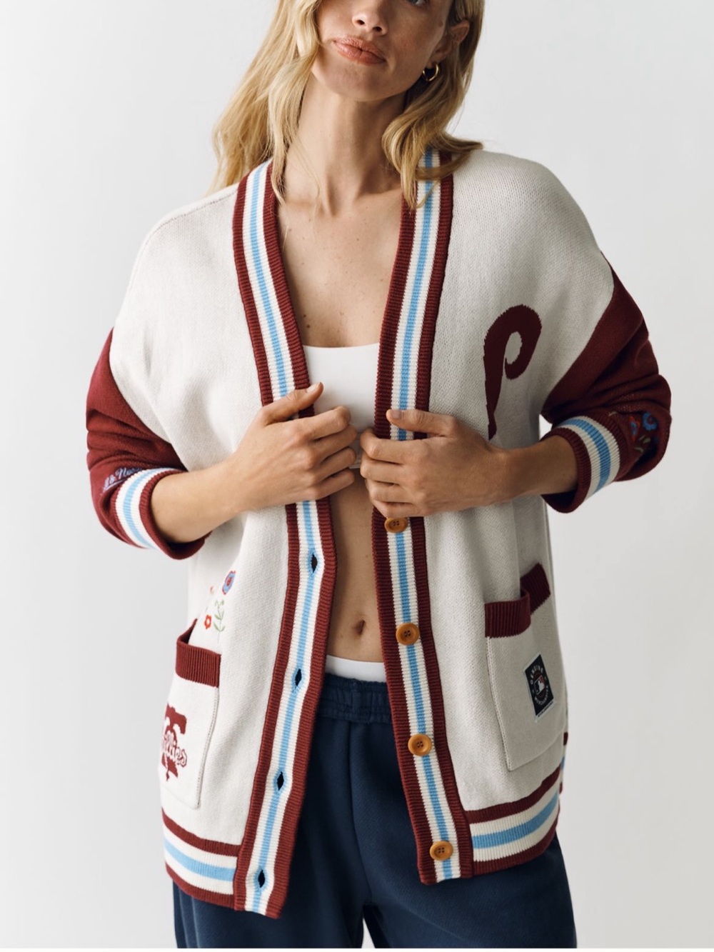 NWT Mitchell & Ness MLB Cardigan - Phillies - Size Medium